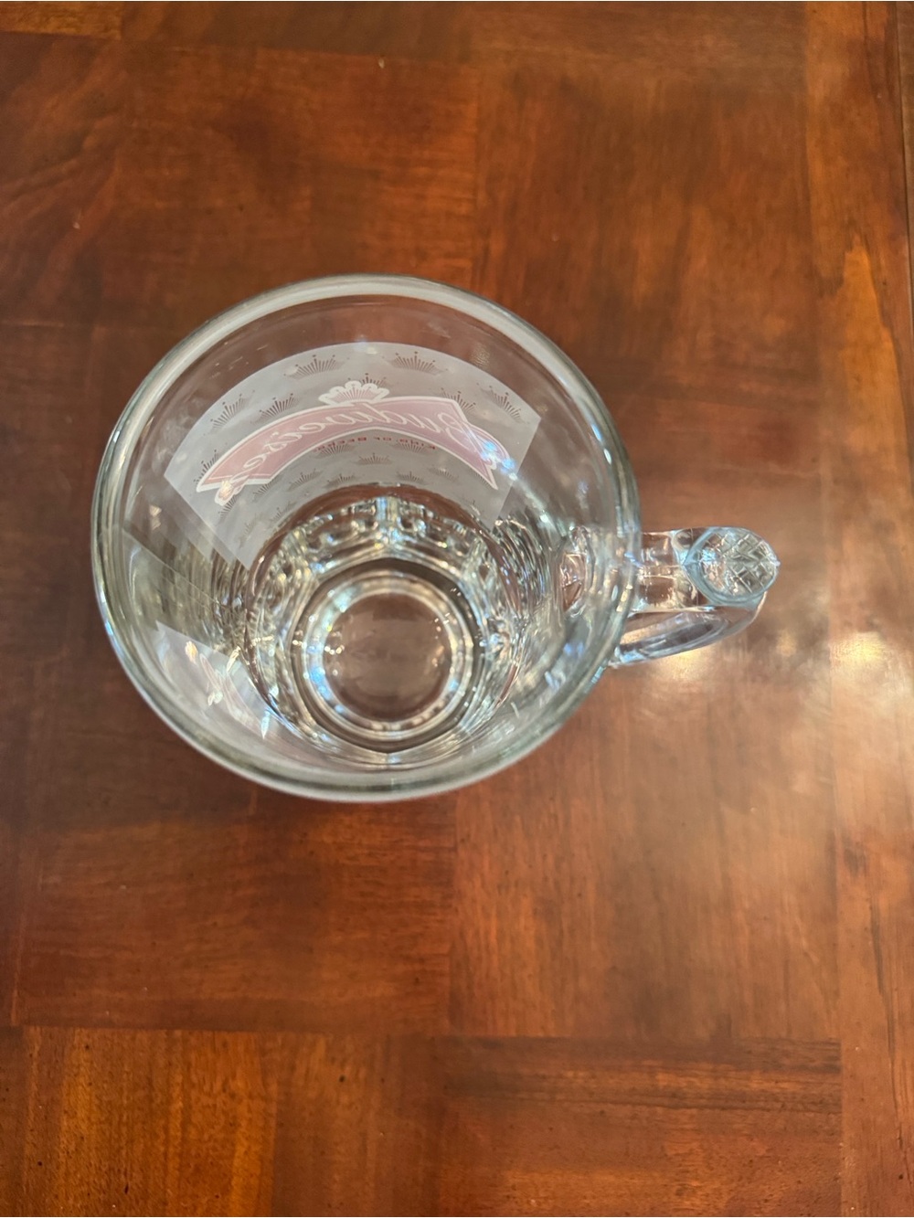 32 oz. Budweiser Clear Beer Drinking Glass with Red Logo New 4 cups - Picture 3 of 5